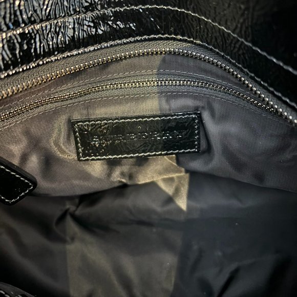 Burberry Black Check Nylon Medium Lowry Tote - Picture 5 of 9